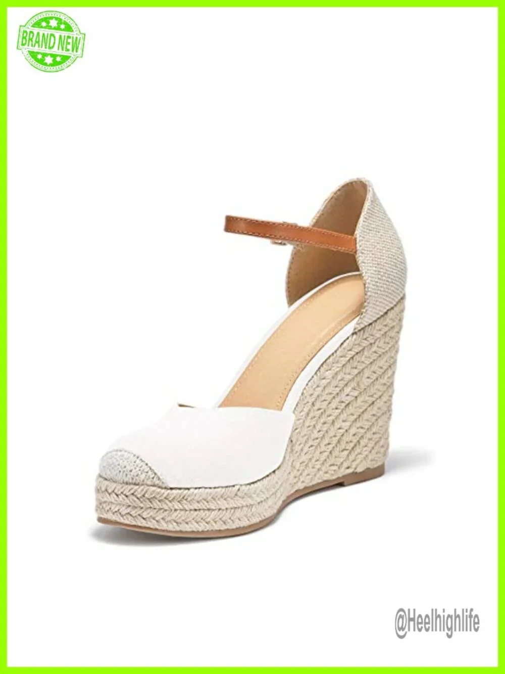 Espadrille Wedge Sandals Ankle Strap Closed Toe Women's Platform Heels